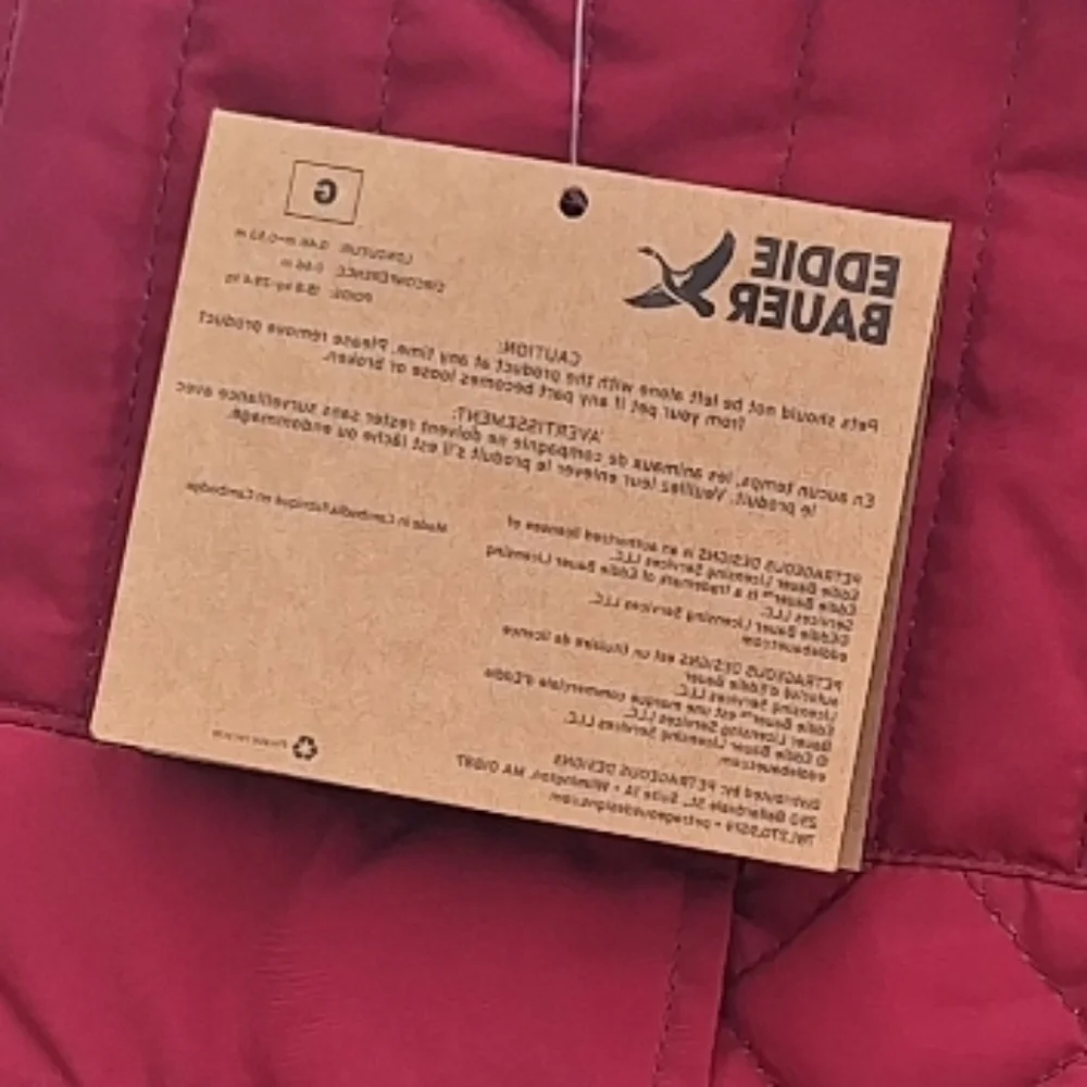 Eddie Bauer Pet Graham Point Hunter's Jacket Large NWT